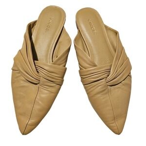 Vince Crenne Soft leather Nude Tan‎ slipon. Mules. Sz.6.5. Luxury. Flats. Boho